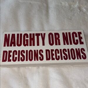 Naughty or Nice Wall  Christmas Sign